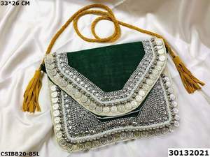 Best Price Stylish Traditional Boho Banjara Women's Tote Bags Handmade Jute for <b>Beach</b> Party <b>Gifting</b> Durable - Product Image 3