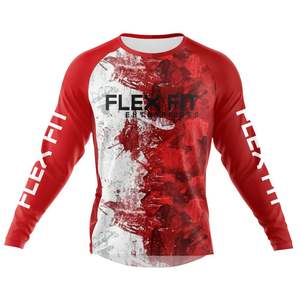Camiseta de Motocross para hombre de alta calidad, venta al por mayor, impresión personalizada, ropa deportiva de carreras todoterreno de secado rápido, longitud larga para ciclismo - Product Image 2