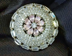 MEETALI CREATION-anillo con forma de flor de diamante, anillo de dedo grande, nuevo, a la moda, precio más bajo, 2021 - Product Image 1