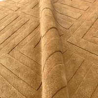 Woll seiden mischung Gold Farbe geprägt Indische Fabrik Preis Hand gefertigte neuseelän dische Wolle Tencel 3D High Low Handtufted Teppich Teppich matte