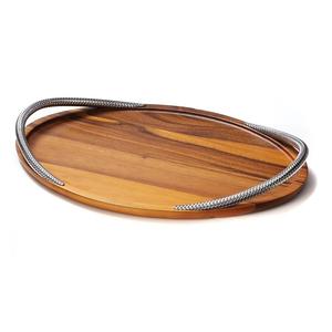 Plat de service en bois de style unique fabriqué à la main décoration de table de mariage plateau de service de restauration pour prix de gros - Product Image 1