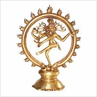 Statue religieuse Natraj en laiton antique, décoration d'intérieur