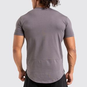 Camiseta ligera para hombre, 100% de algodón Camisa lisa, suave, negra, con cuello de pico, impresión personalizada, venta al por mayor - Product Image 3