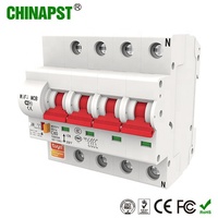 Disjoncteur intelligent WiFi 4P sur rail DIN AC400V 16A-125A pour boîtier de distribution industriel PST-MCB-4P
