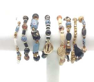 Pulsera de cuentas de Yoga, piedra de cristal Natural, Gema elástica - Product Image 3