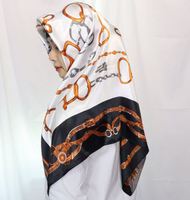 Nouveau Foulard Carré Musulman PHOENIX FASHION Printemps 2022, Motif Paisley Imprimé Personnalisé, Bandana Hijab en Polyester 90*90CM