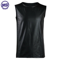 Camiseta sin Mangas de Cuero Personalizada para Hombre - Ropa Deportiva Informal de Verano, Transpirable, de Secado Rápido, Elegante para Uso en la Calle