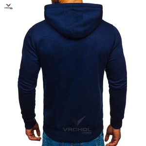Sweatshirts longs en polyester de haute qualité conçus sur mesure sweats à capuche imprimés en sérigraphie solide pour hommes grande taille brodés - Product Image 3