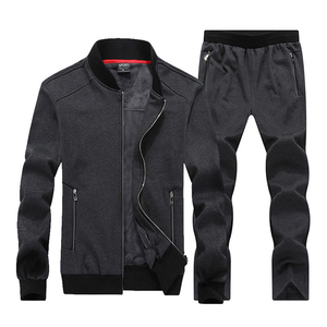Survêtement pour hommes sweat à capuche en coton uni survêtements jogging en gros sport noir survêtement imprimé - Product Image 2