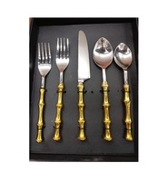 Ensemble de couverts en acier inoxydable, poignée avec nœud, poignées de styliste, vente en gros, couverts en métal pour maison et Table d'hôtel, nouvelle collection