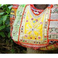 Bolso de hombro a la moda para mujer de estilo étnico bohemio Hippie bordado Tribal Banjara bolso Indio Gitano algodón pantalla reciclable