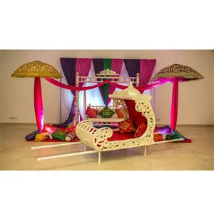 Srilankan婚礼新娘入口Doli/Palki Muslim婚礼新娘入门设计师Palki Maharani婚礼手工制作Doli
