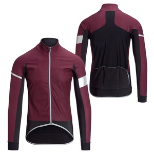 Men's Black <b>Red</b> Geometric Pattern Cycling <b>Jacket</b> Stand Collar Zipper Breathable Sporty Autumn Long Sleeve cycling mtb <b>jackets</b> - Product Image 6