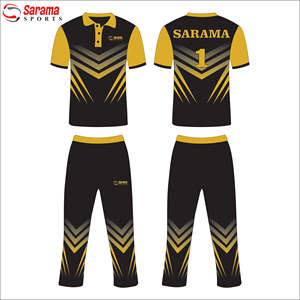 Venta caliente nuevo diseño personalizado equipo de cricket mangas completas uniforme Jersey conjunto con sublimación - Product Image 1