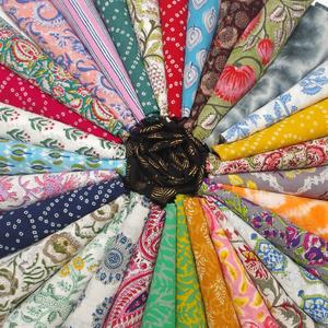 Tela de algodón con estampado de flores y bloques de madera, venta al por mayor, India - Product Image 1