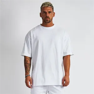 OEM Custom Logo Summer Unisex Fashion Oversized Hip Hop O-neck Short Sleeve T-shirts For Men 95% Cotton 5% Spandex