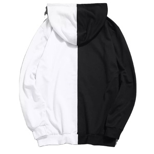 Sweat à capuche à motif d'hiver uni pour hommes Design Streetwear de base avec manches avec logo personnalisé Vente en gros Deux couleurs - Product Image 3