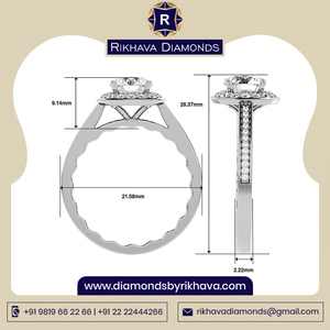 แหวนเพชรเม็ดเดี่ยวแท้10K ประดับเพชรเม็ดสีทองคำขาวดีไซน์ล่าสุด - Product Image 2