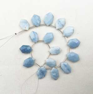 Pierres précieuses opale bleue naturelle 16 pièces perles de forme fantaisie à facettes fabrication de bijoux de mode faits à la main de haute qualité - Product Image 5
