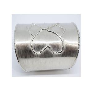 Bracelet manchette gravé en laiton brillant, design sur mesure, style ancien du Nouvel An de l'Alaska 1906, pour femme - Product Image 3