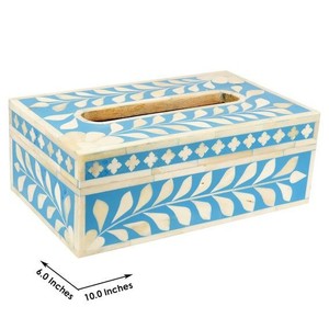 Boîte à mouchoirs de luxe personnalisée faite à la main Incrustation d'os en bois de haute qualité pour la maison ou les hôtels - Product Image 6