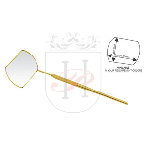 Eyelash Extension Round & <b>Rectangular</b> <b>Mirror</b> in <b>Gold</b> Color with Stainless Steel <b>Gold</b> Handle Private Label, Eyelash <b>Gold</b> <b>Mirror</b> - Product Image 1