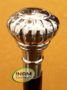 Bastón de madera hecho a mano de calidad superior con hermoso mango dorado de latón/bastones de madera con mango de perilla de latón - Product Image 2