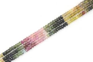 13" Long Natural Multi <b>Tourmaline</b> Gemstone Faceted Rondelle Beads High Quality for Beautiful <b>Bracelet</b> Necklace Earring - Product Image 6