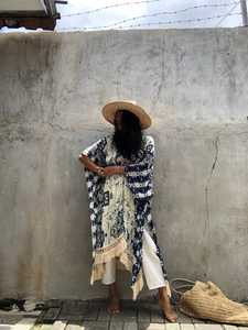 2020 New Look Traditional Pattern Kimono Women Dress <b>Tassel</b> Lace <b>Trim</b> Design Women Kimono - Product Image 3