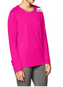 T-Shirt à manches longues pour femme, vêtement de Sport, 100% Polyester, lavage en Machine, importé du Bangladesh - Product Image 6