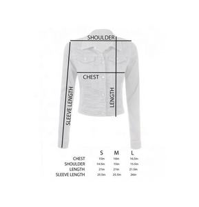 Veste en jean tendance pour femmes avec logo personnalisé Vêtements d'hiver élégants Veste en jean noir Vêtements d'extérieur durables Vente en gros pour vêtements décontractés - Product Image 6