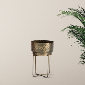 Support de jardinière artisanal en fer de haute qualité conçu sur mesure avec pot de fleur en finition cuivre pour une utilisation en extérieur Usine indienne directe - Product Image 5