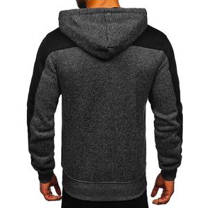 เสื้อฮู้ดสวมหัวผ้าฟลีซตัวยาวสำหรับผู้ชายเสื้อกันหนาวกีฬาฤดูหนาวพิมพ์ลายนูนปักโลโก้ - Product Image 5