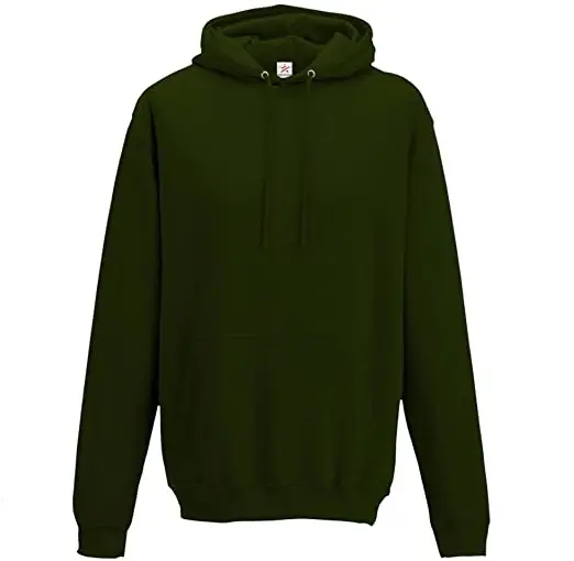 Forest Green Pullover Hoodies 100% Cotton Fleece Blank Hoodies For Men's