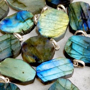 Collar de cristal colgante de piedra natural jade piedra colgantes de la joyería Colgante de Piedra collar de cristal collar de acero inoxidable - Product Image 4