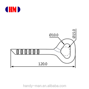 Boulons à œil inox pour longueur 120mm - Product Image 2