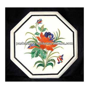 Établi de Table incrustée, pierre de marbre blanche, 1 pièce, pour Art de la manucure - Product Image 1