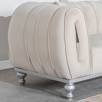 Ensemble de canapé d'angle Chesterfield moderne et élégant en tissu capitonné avec cadre en bois massif, convertible en lit, idéal pour appartement, centre commercial, salon et salle de sport