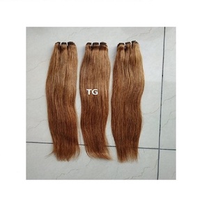 เปรู Weft การรวมกลุ่มทองตรง100% ที่ยังไม่ได้เรมี่เวอร์จินมนุษย์ผมหนังกำพร้าชิดขยายผู้ขายอินเดียสำหรับสตรี - Product Image 3