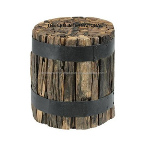 Material de madera Forma redonda Mesa de centro con acabado marrón Estilo elegante Mesa de centro de decoración del hogar hecha a mano de lujo - Product Image 6