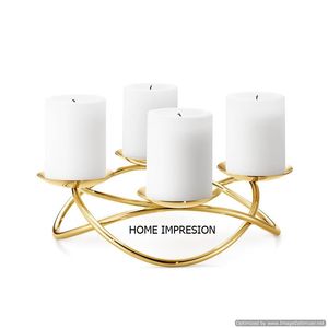 Elegance Rings Metal Gild Luxury <b>Candle</b> <b>Holder</b> <b>Gold</b> Pedestal Rings and Glass Votives <b>Candle</b> <b>Holder</b> for Wedding Parties Decor - Product Image 3