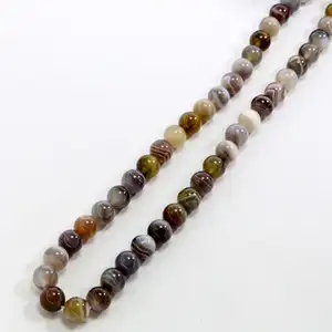 High Quality Natural Botswana Agate Multi Color 4 mm 5 mm 6 mm Loose Gemstone Beads Wholesale Factory Price