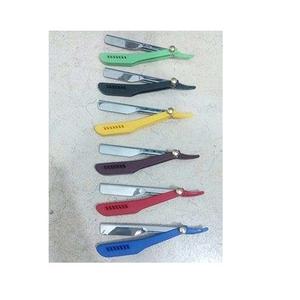 Maquinilla de afeitar recta para Barbero, cuchillo plegable de garganta con logotipo personalizado - Product Image 1