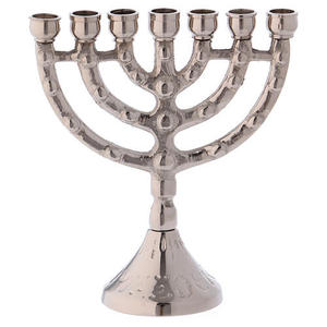 เชิงเทียนเงินทองเหลือง MENORAH อุปกรณ์คริสตจักร Brassworld อินเดีย - Product Image 2