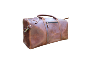 Bolso de Viaje de Cuero Genuino Hecho a Mano, Bolsa con Cierre Superior y Cremallera, Estilo Vintage para Hombre y Mujer - Product Image 2