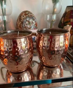 Récipient de cire parfumée en verre or rose avec couvercle en marbre événements spéciaux parfaits éclairage intérieur extérieur lampe fournitures de décoration - Product Image 4