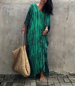Personnalisé 2024 Haute Qualité Boho Vêtements pour Femmes Tie Dye Manches Longues Caftan Resort Wear Cover Up Vêtements Décontractés Au Prix D'usine - Product Image 4
