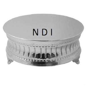 แท่นวางเค้กสำหรับงานแต่งงานที่วางเค้กโลหะแบบกลมชุบเงิน - Product Image 1