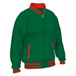 Chaqueta de béisbol de lana con Logo personalizado para hombre, chaqueta acolchada de cuero PU con mangas, para invierno, venta al por mayor - Product Image 1