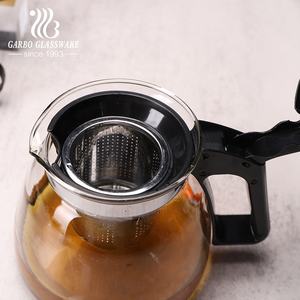 Ensemble de 5 tasses à thé en verre résistant à la chaleur avec couvercle en PP, théière à café avec infuseur et couvercle en acier inoxydable 304, pots à thé à <span class=keywords><strong>infusion</strong></span> - Product Image 3